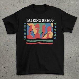 Vintage New Wave Inspired Graphic T-Shirt – Retro Abstract Faces Tee